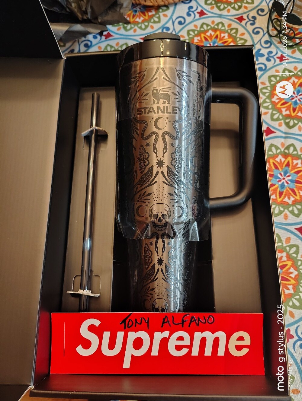 Stanley x The Halloween Quencher Deadly Damask 40oz BNIB - In Hand Ships Fast